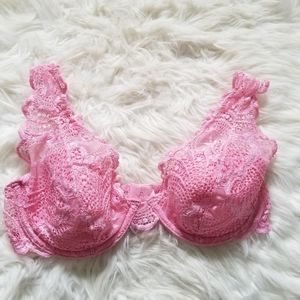 Delicates Pink Lace Eyelet bra 34C